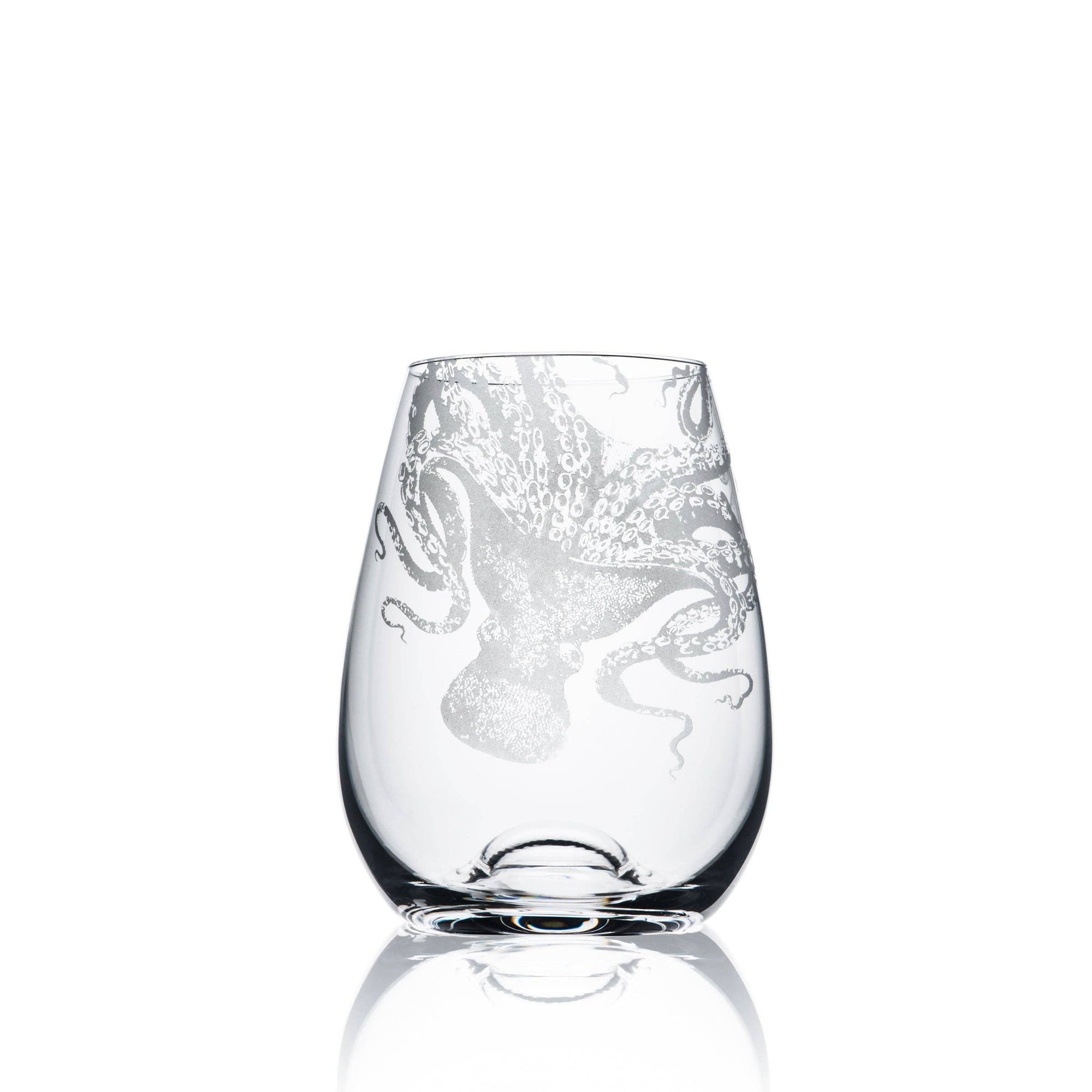 Caskata - Lucy the Octopus Stemless Wine Glasses, Set of 2