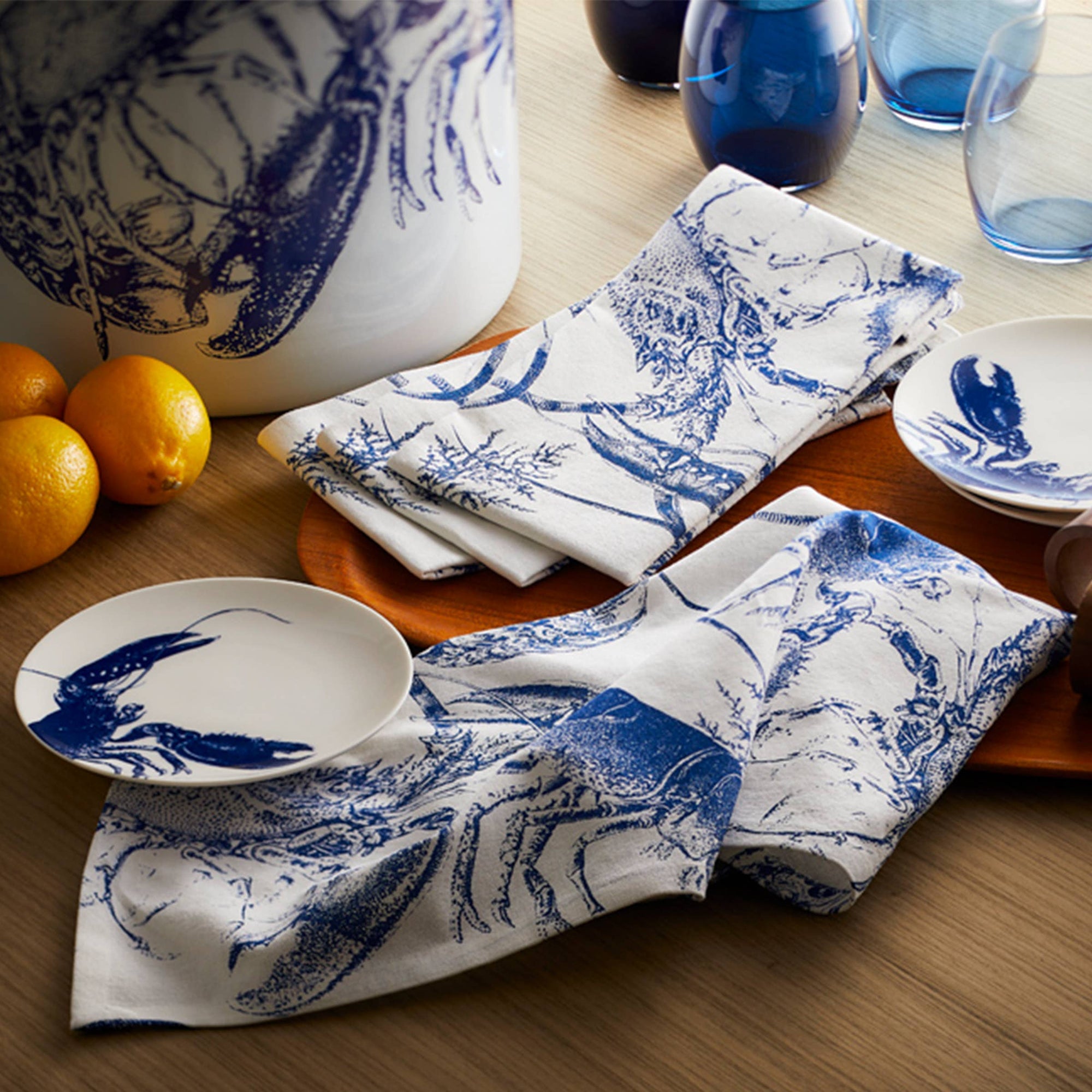 Caskata - Blue Lobster Dinner Napkins, Set of 4