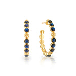 Capucine De Wulf Berry Gem Medium Hoop Earrings-Labradorite