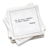 Five Star Napkins Inc. - Whiskey Quotes - White Cotton Cocktail Napkins x 50