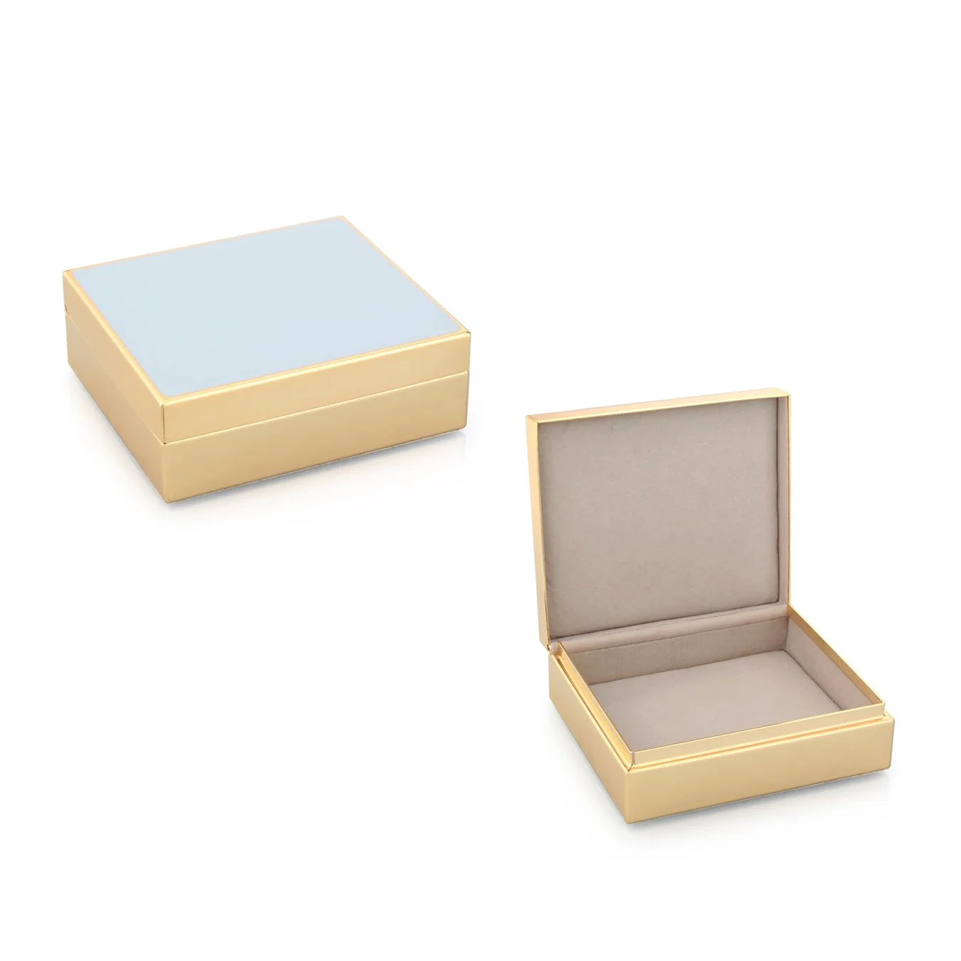 Addison Ross Powder Blue Enamel & Gold Box