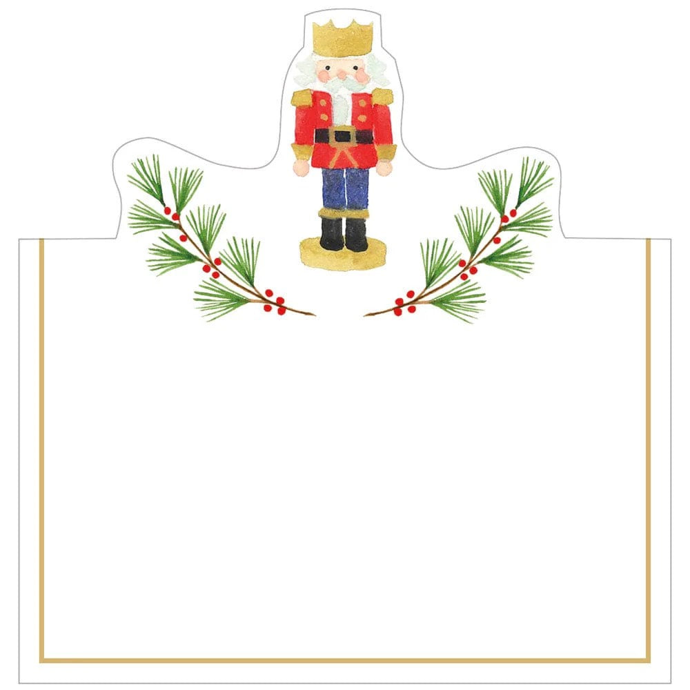 Caspari Little Nutcracker Foil Place Cards - 8 Per Package