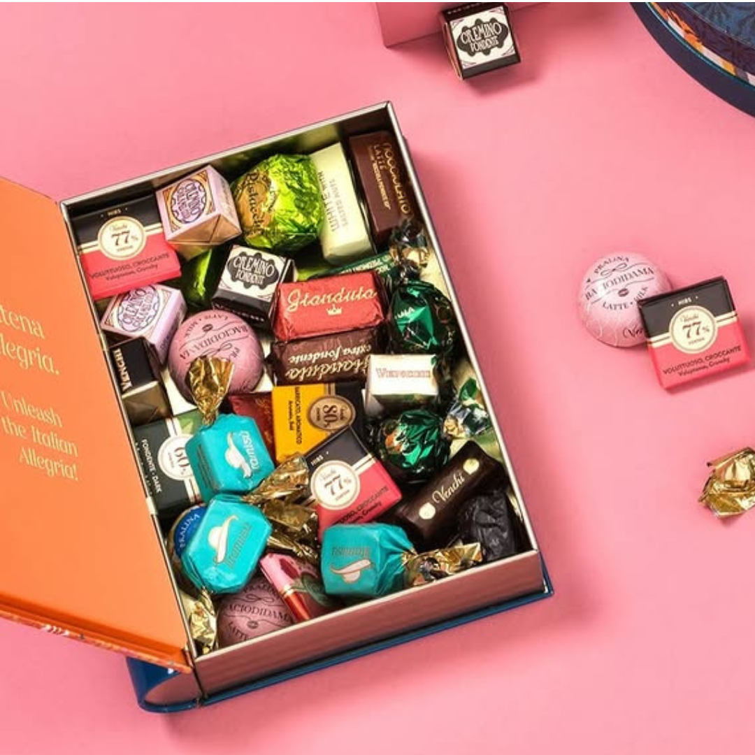 Venchi - Murrine Large Book Box - Assorted Gourmet Italian Chocolate