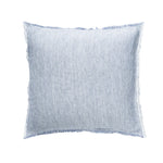 Blue Pinstripe Fringe Linen Pillow