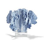 Blue Coral Sculpture On Glass Base