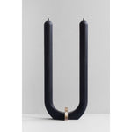 U Candle -n Black Beeswax with Brass Holder