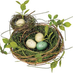 Fern & Double Birdnest with Egg 14"