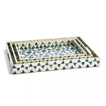 Geometric Mother of Pearl Gallery Trays