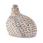 Whitewashed Tan Resin Quail 6.25"