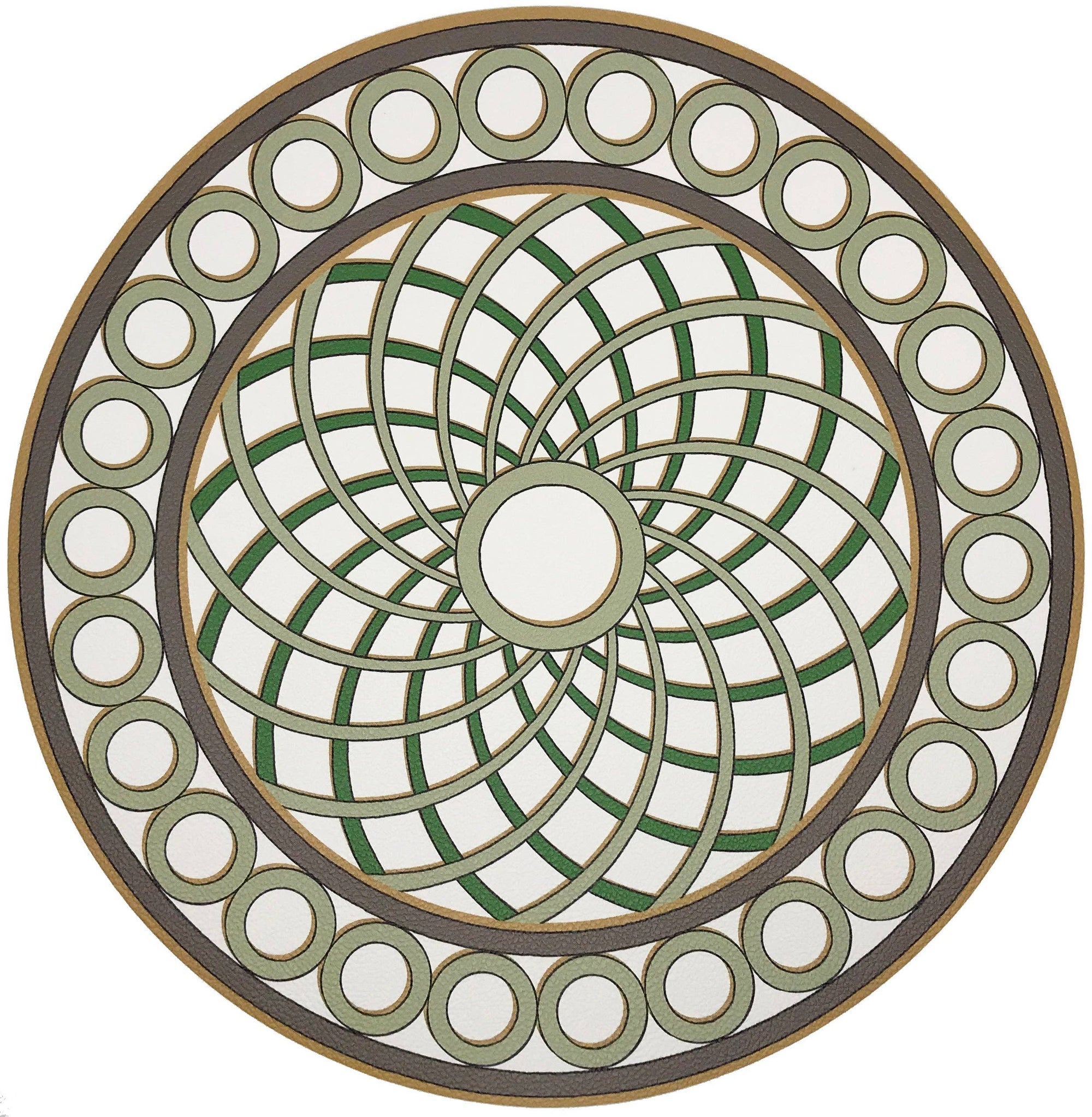 Nicolette Mayer - Timothy Corrigan Treillage Gold 16" Round Pebble Placemats (Sold Separately)
