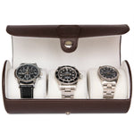 Case Elegance - Travel Watch Case - Chocolate Brown Vegan Leather