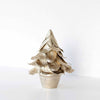 Potted Butterfly Leaf Cone Tree (Soft Gold)
