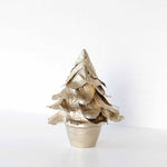 Potted Butterfly Leaf Cone Tree (Soft Gold)