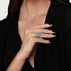 Anabel Aram Bamboo With Stone Ring - Size 7