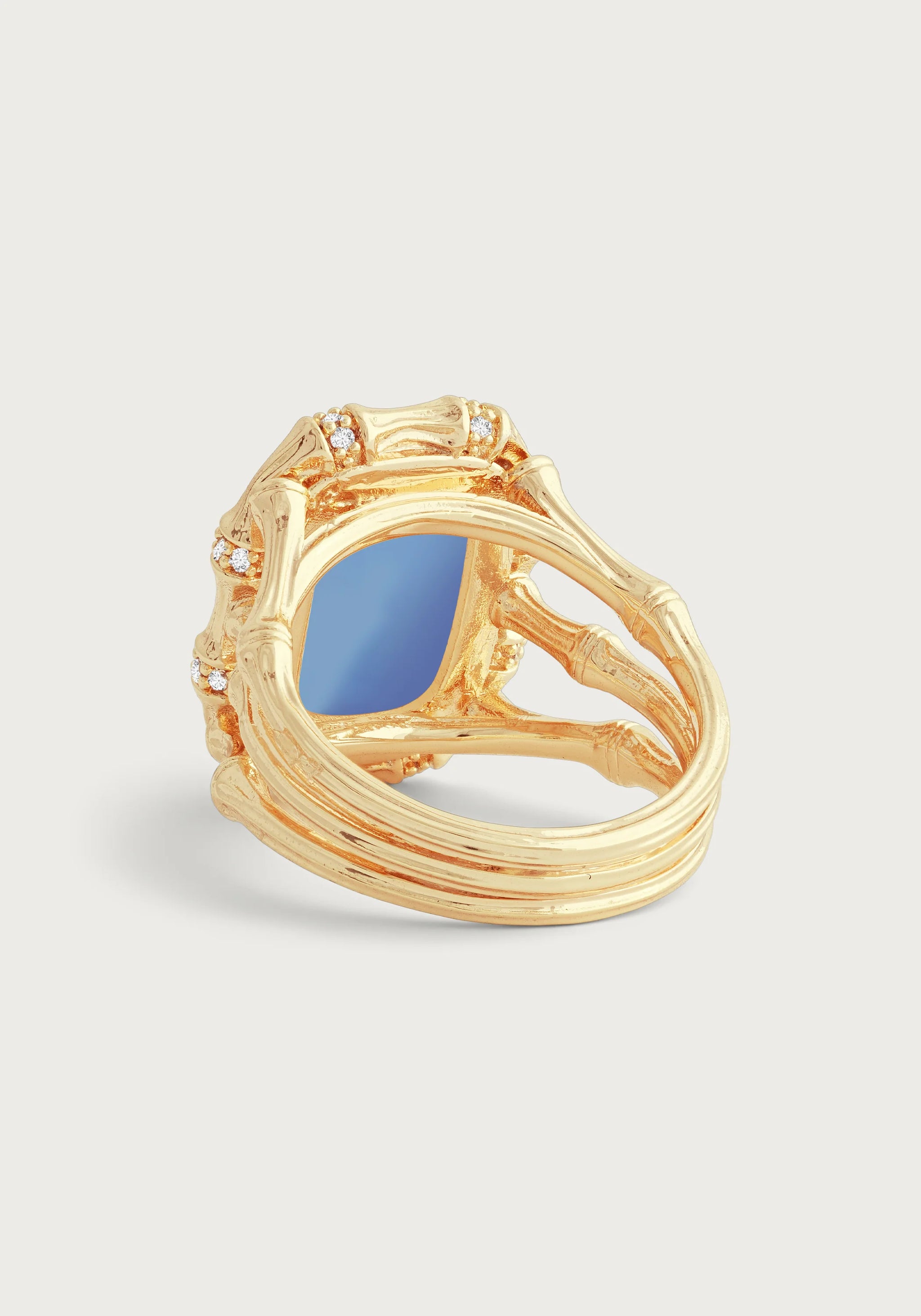 Anabel Aram Bamboo With Stone Ring - Size 7