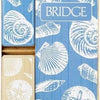 Shells Large Type Bridge Gift Set - 2 Playing Card Decks & 2 Score Pads