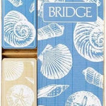 Shells Large Type Bridge Gift Set - 2 Playing Card Decks & 2 Score Pads