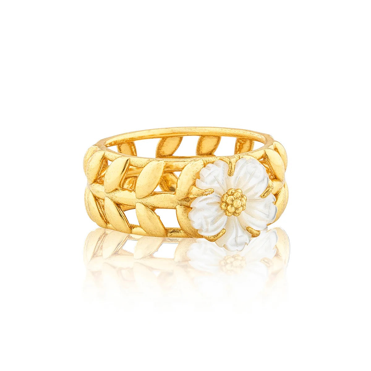 Capucine De Wulf Villandry Fleur Vine Ring - MOP