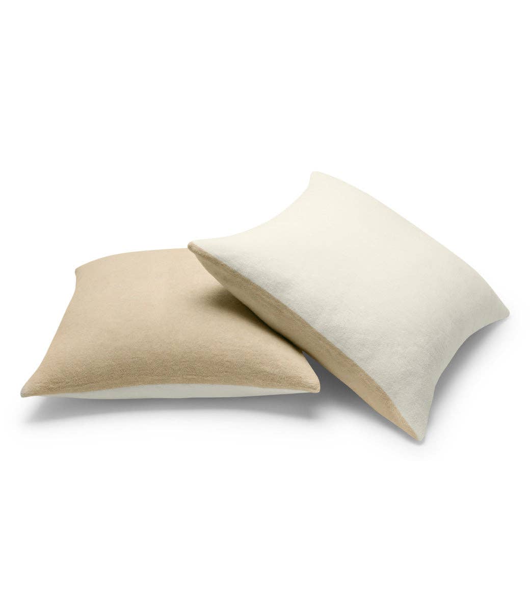 ChappyWrap - Contrast Solid Throw Pillow Covers - Oak & Ivory