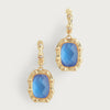 Anabel Aram Bamboo with Stone Drop Earrings - Gemstones