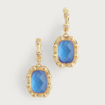 Anabel Aram Bamboo with Stone Drop Earrings - Gemstones