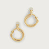 Anabel Aram Serpent Holding Ring Hoop Earrings