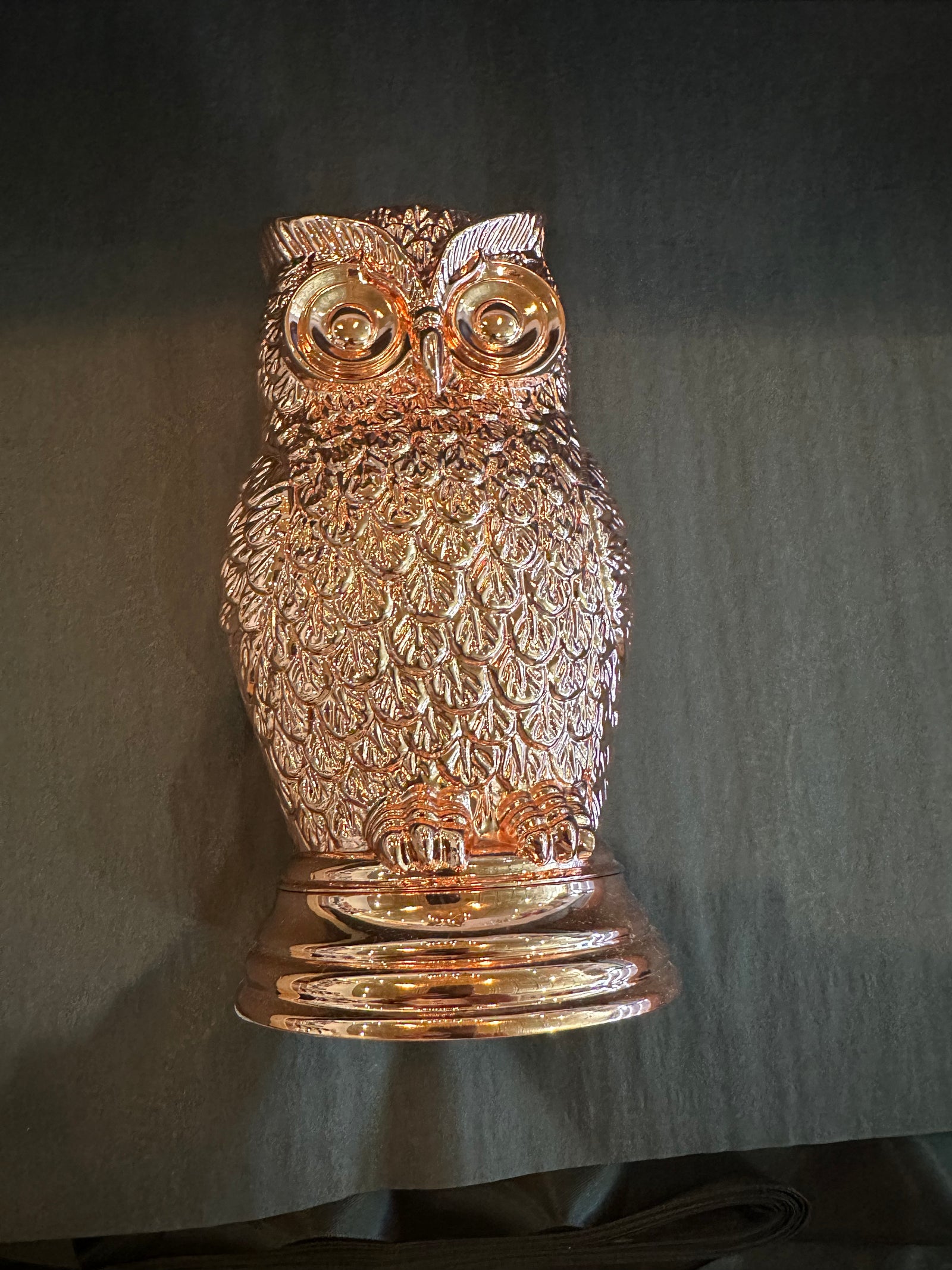 Copper-Plated Stainless Steel Owl Tumbler