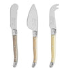 French Home - Laguiole 3-Piece Mother of Pearl Cheese Knife Set