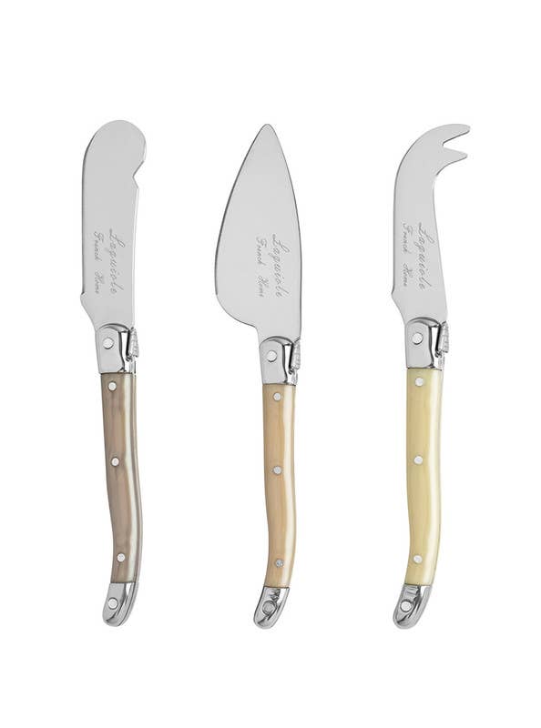 French Home - Laguiole 3-Piece Mother of Pearl Cheese Knife Set