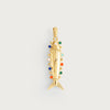 Anabel Aram Milos Medium Fish Charm Gold, Enamel