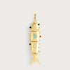 Anabel Aram Milos Large Fish Charm Gold, Enamel