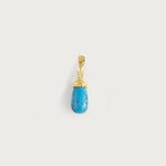 Anabel Aram Milos Small Stone Charm Turquoise
