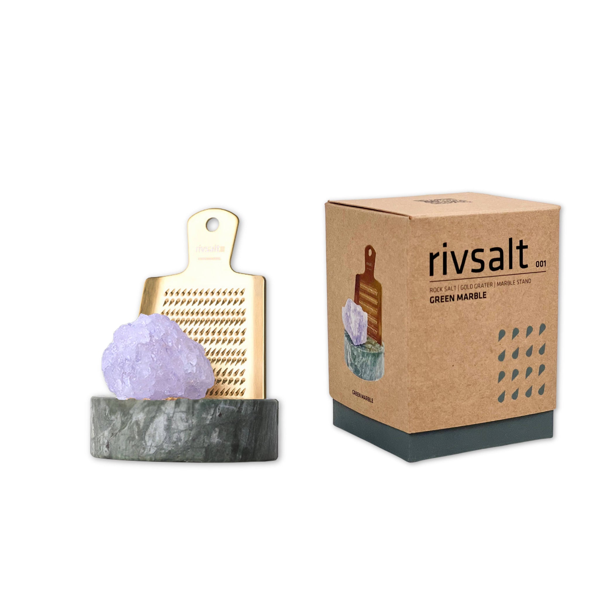 RIVSALT™ Green Marble Rock Salt Gift Set