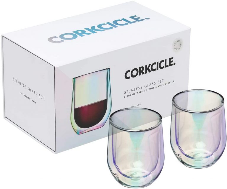 Corkcicle Glass Stemless- Double Pack- Prism