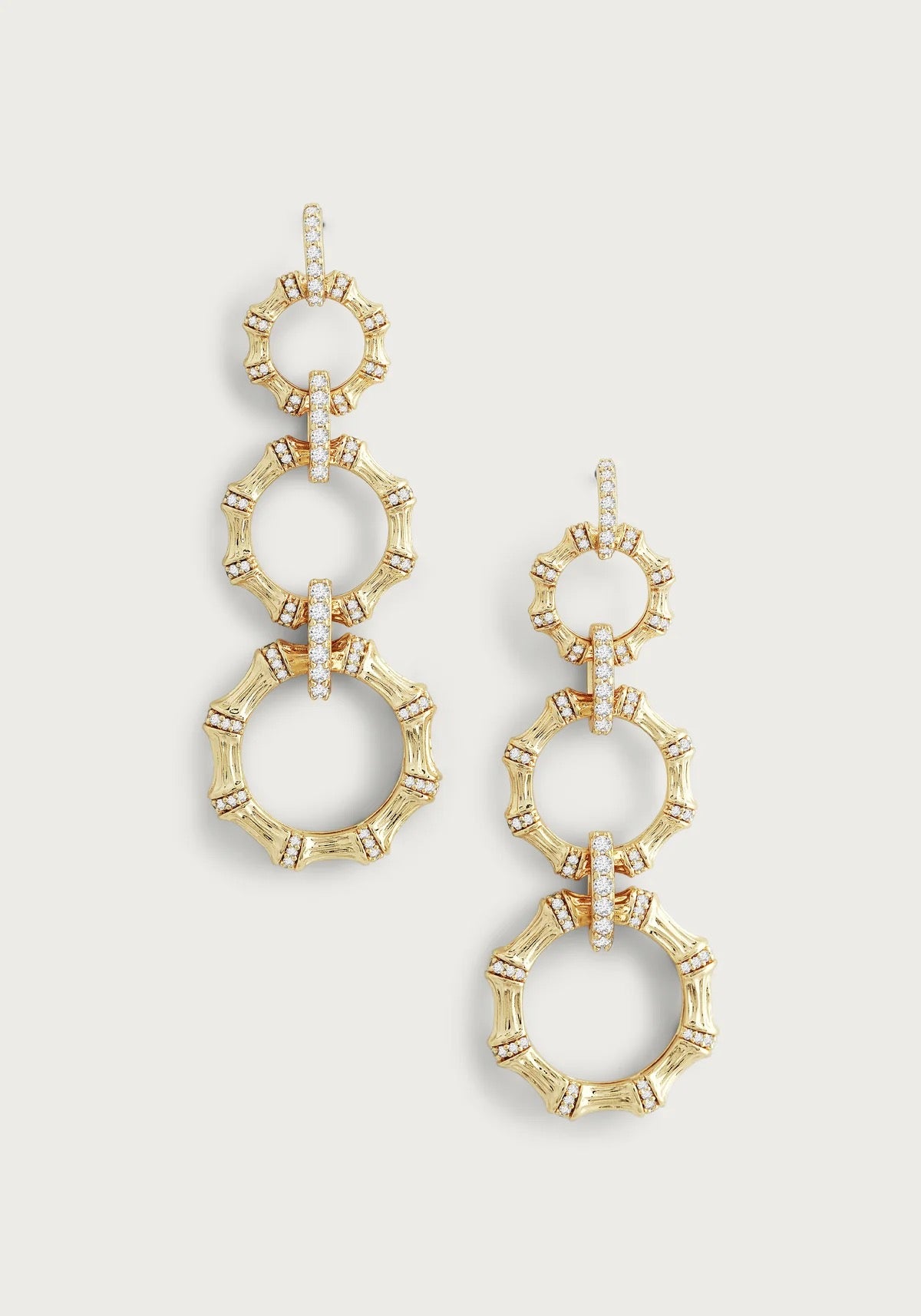 Anabel Aram Bamboo Long Chain Earrings