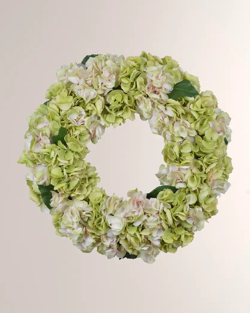 Hydrangea Wreath 24" Pink/Green