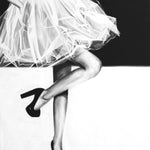 Cindy Press Original Framed Oil on Canvas White Dress