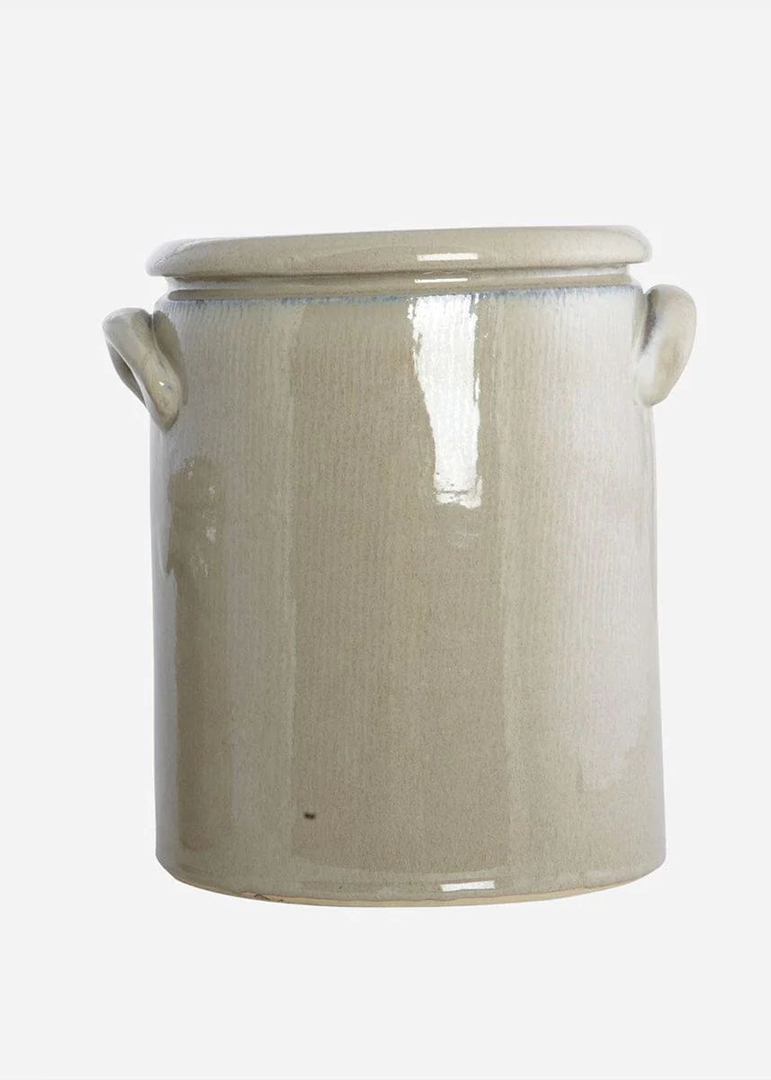 Glossy Clay French Crock in Sand