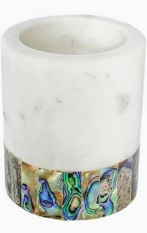 Mother of Pearl Small Marble Candle