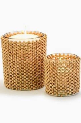 Beaded Tealight Candleholders Incl 2 Sizes