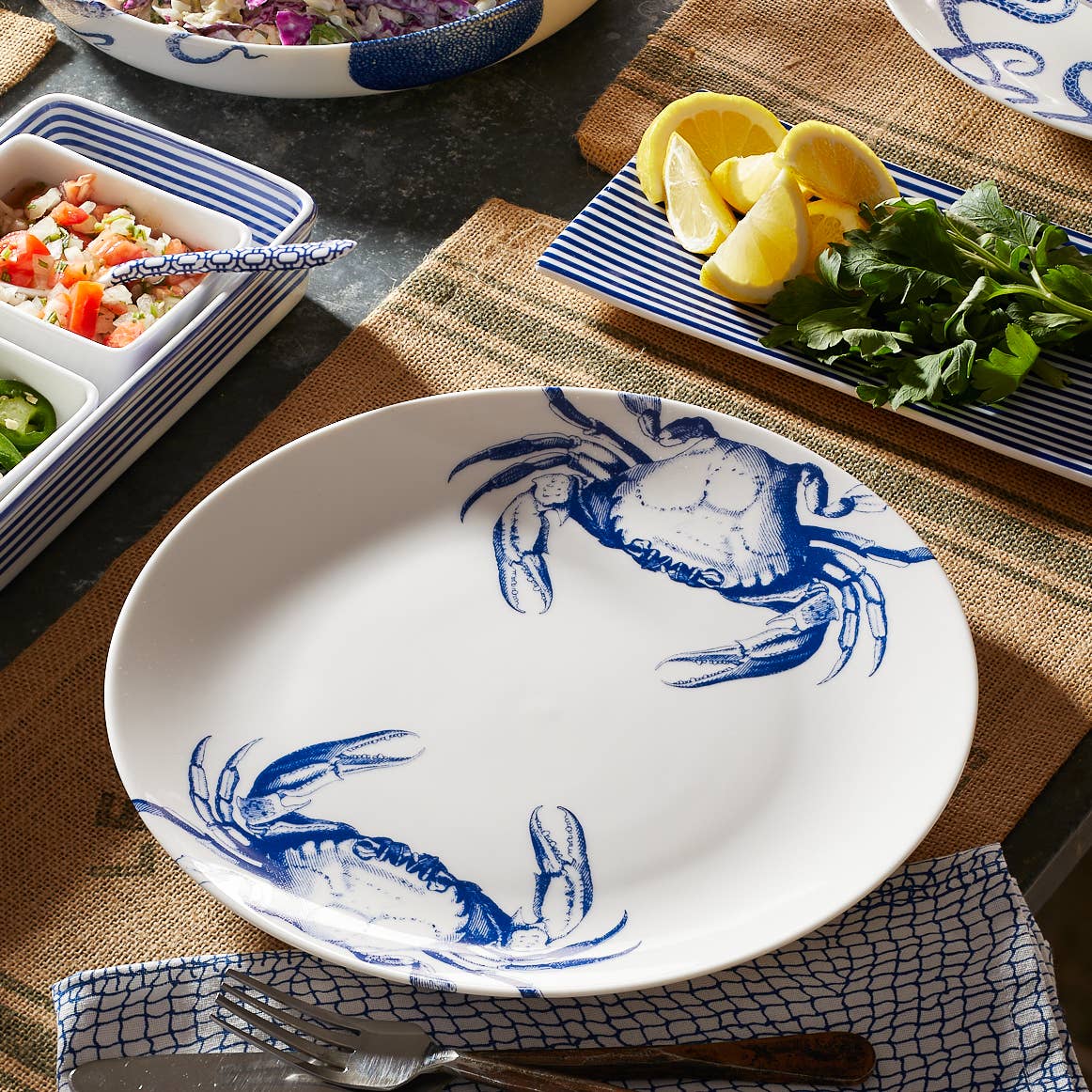 Caskata - Crab Coupe Dinner Plate