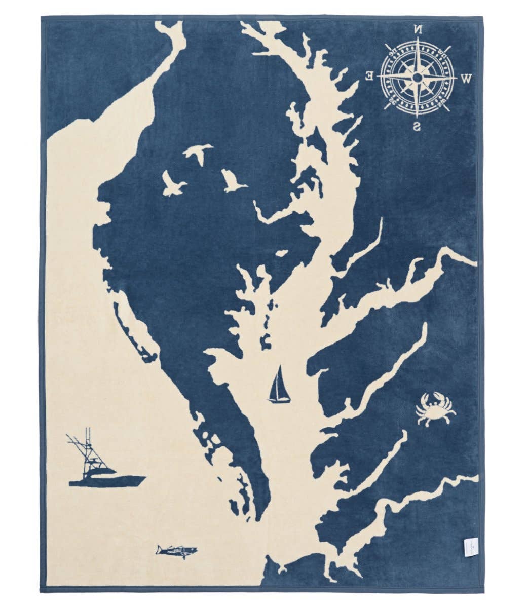 ChappyWrap - Chesapeake Bay Map Blanket