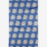 Geometry - Blue Daisies Tea Towel