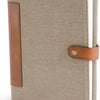 Tan Leather & Fabric Journal 8.75"