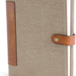 Tan Leather & Fabric Journal 8.75"