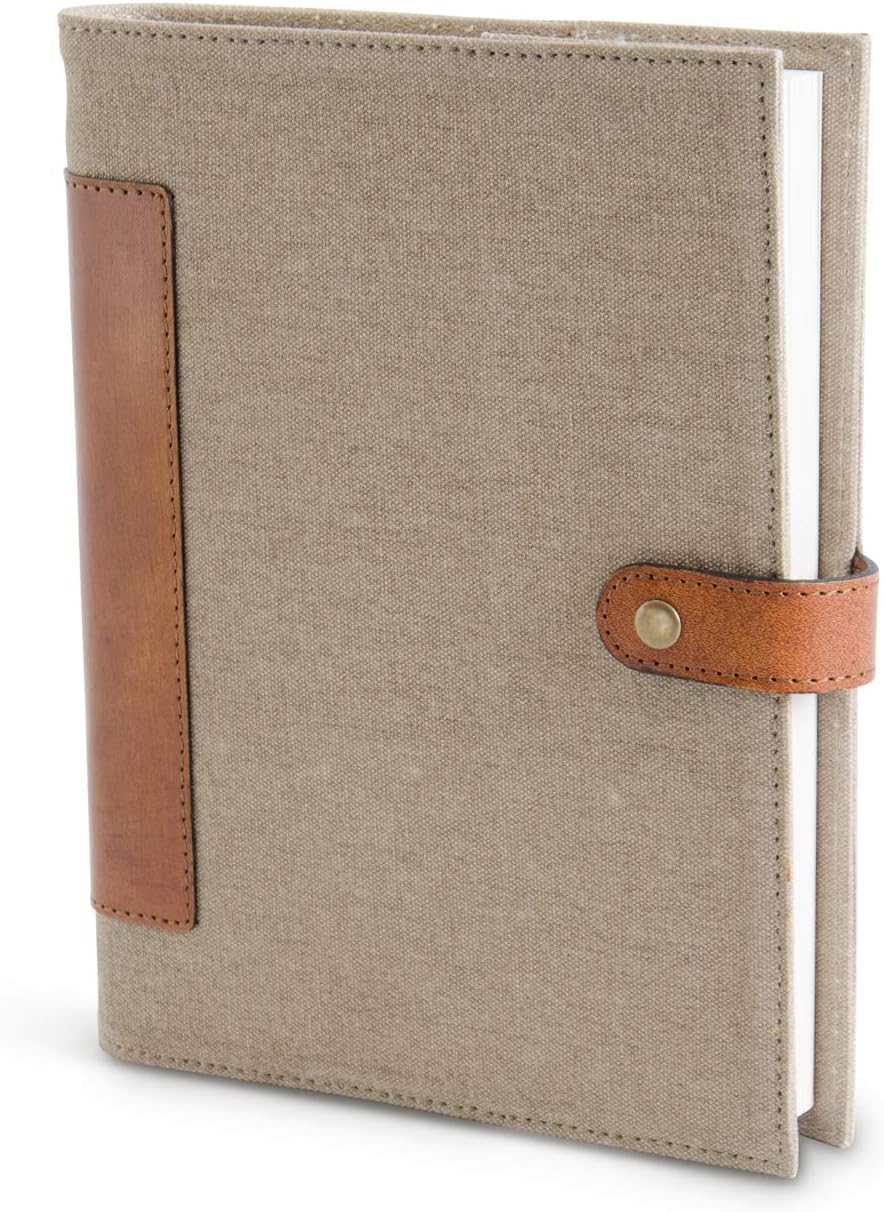 Tan Leather & Fabric Journal 8.75"