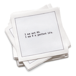 Five Star Napkins Inc. - 60th Birthday Quotes - White Cotton Cocktail Napkins x 50