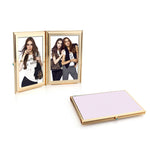 Addison Ross Pastel Pink and Gold Travel Frame 2"x3"