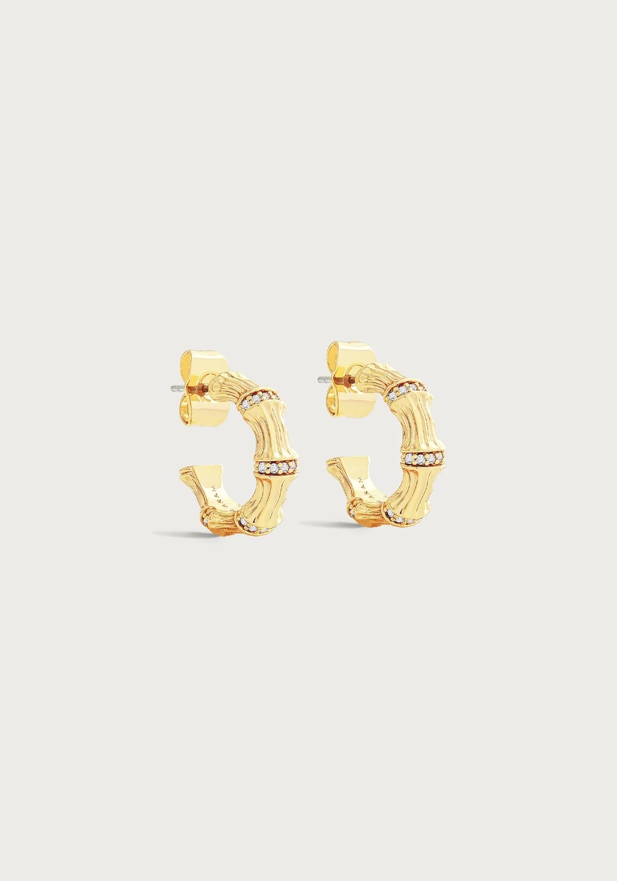 Anabel Aram Bamboo Huggie Hoop Earrings