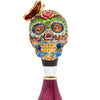 Jay Strongwater Skull Winestopper and Stand